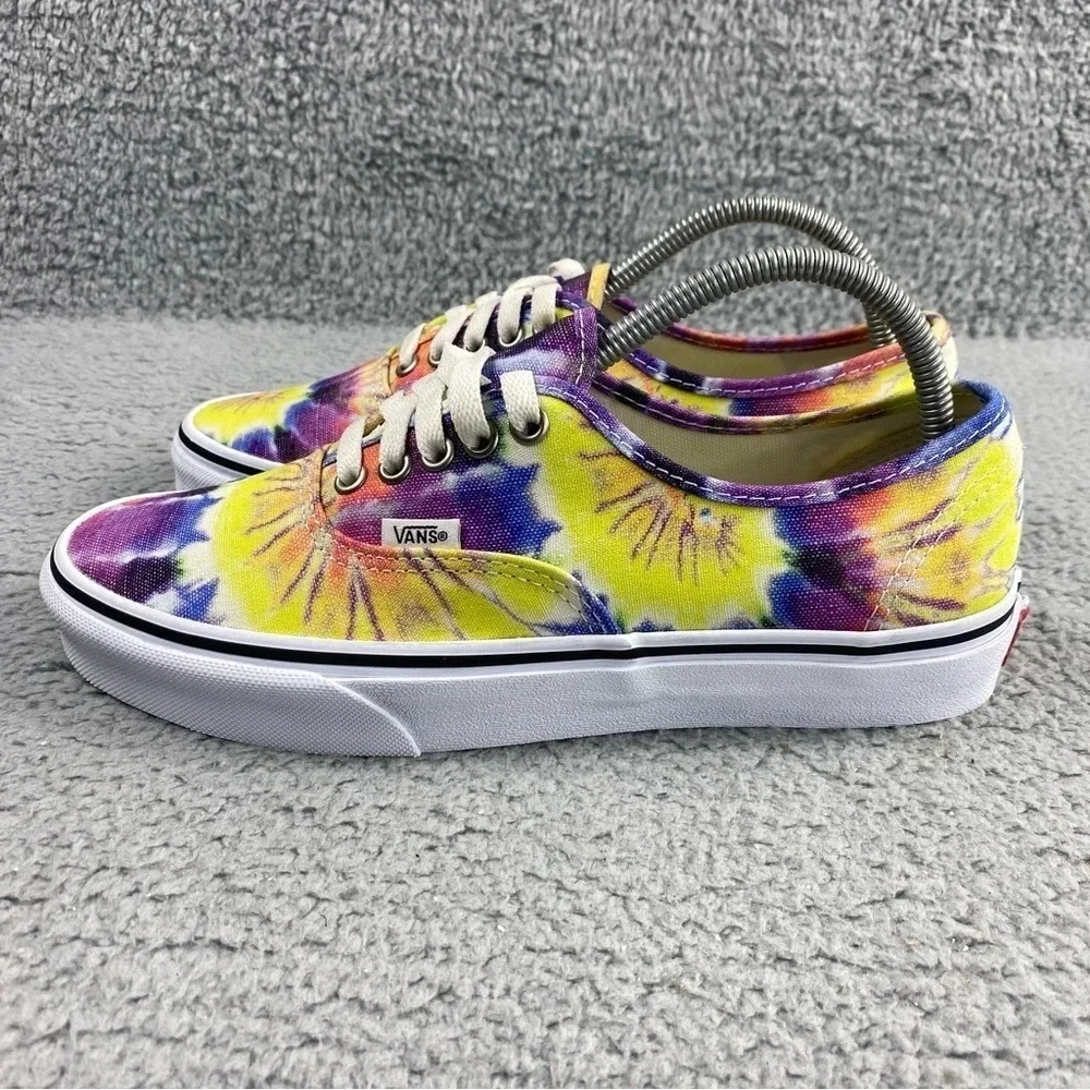 VANS SHOES Authentic Washed‎ Tie Dye True White Womens 9.5 Skate Mens 8 Lace Up - Picture 2 of 15